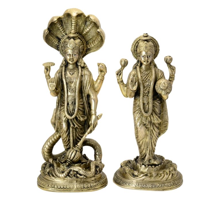 Decorative Statue of Vishnu Lakshmi pair collectible  Idol | Deity Idol Exclusive Collection - Image 1