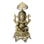 Statue Of Umbrella Ganesh Brass | Symbol of Obstacle Removal Ganesha Idol Symbol of Prosperity & Success