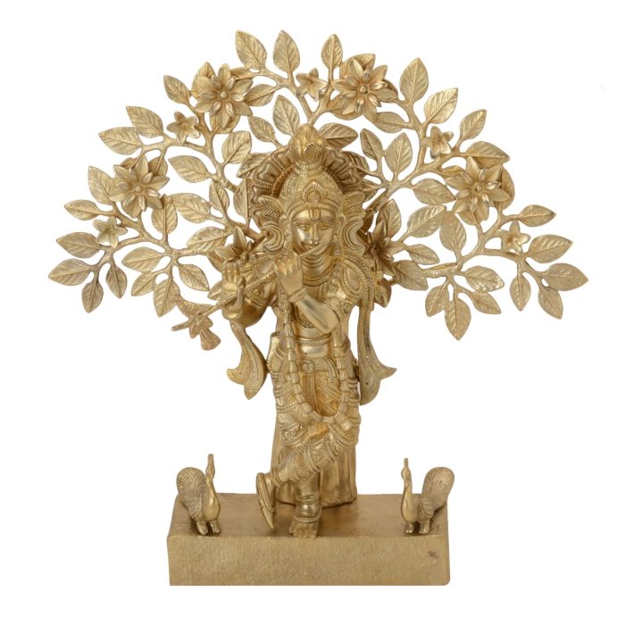 Decorative Krishna statue with Kalpavriksha collectible  Idol | Deity Idol Exclusive Collection - Image 1