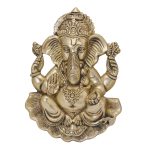 Ganesh Wall Hanging Brass | Authentic Hindu Deity Statue for Sacred Worship
