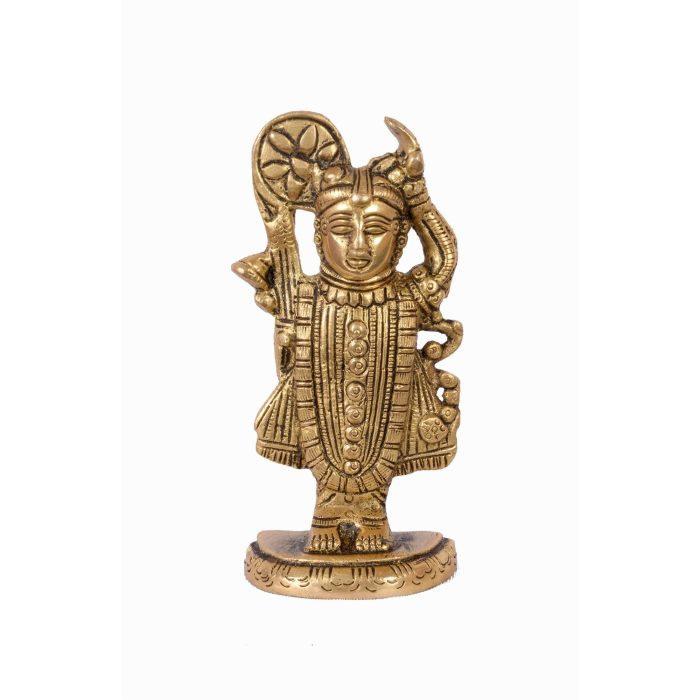 Shreenathji God Brass Collectible Handicraft Small  Idol | Deity Idol Exclusive Collection - Image 1