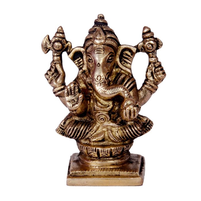 Ganesha God Idol Small Size Brass Idol | Deity Idol Exclusive Collection - Image 1
