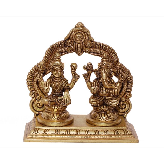 Ganesha Lakshmi God Idol Brass Idol | Deity Idol Exclusive Collection - Image 1