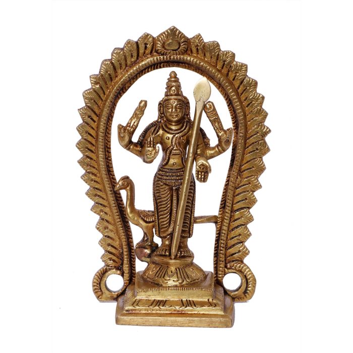 Kartikeya Murgan God Brass Collectible  Idol | Deity Idol Exclusive Collection - Image 1