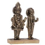 Swaminarayan Pair God Brass | Handcrafted Deity Statue for Home Temple & Divine Blessings