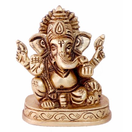 Ganesha Brass Collectible Handicraft Small Idol | Deity Idol Exclusive Collection