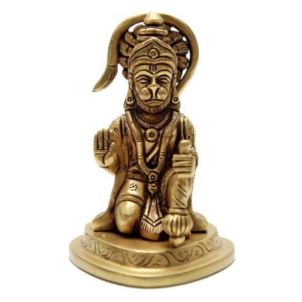 Hanuman God Sitting Idol Brass Idol | Deity Idol Exclusive Collection
