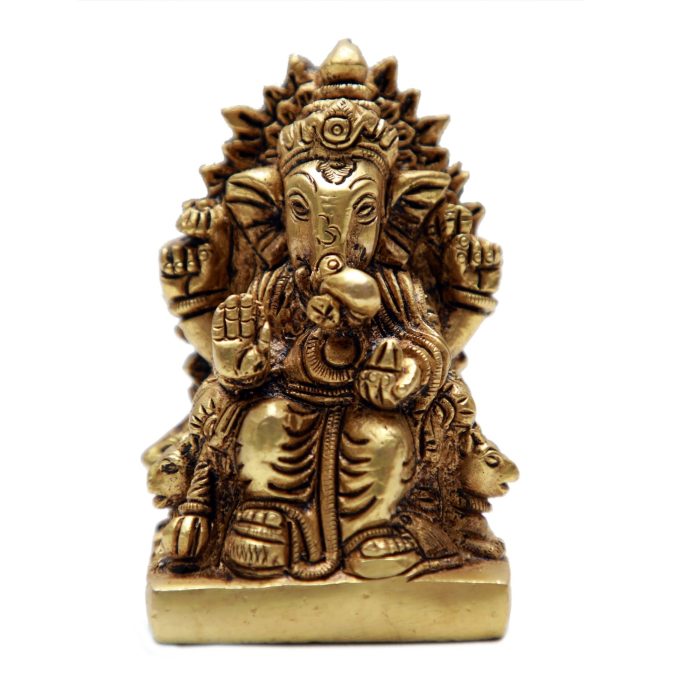 Ganesha Brass Collectible Handicraft small  Idol | Deity Idol Exclusive Collection - Image 1