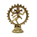 Nataraja (Dancing Shiva) Brass Collectible Handicraft Small | Lord Shiva Statue for Meditation & Spiritual Transformation