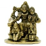 Shiv Family Small Idol Brass | Complete Shiva Family Statue for Household Harmony & Blessings
