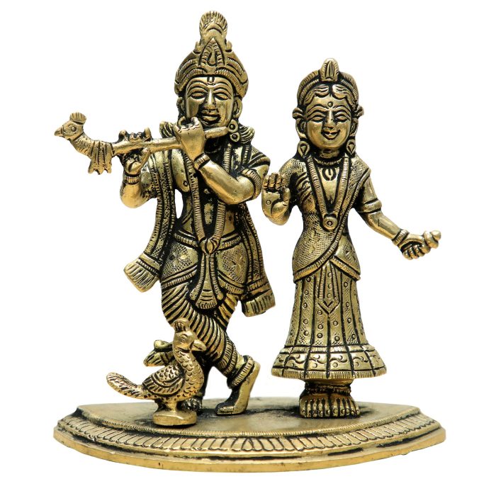 Radha Krishna Brass Idol | Deity Idol Exclusive Collection - Image 1