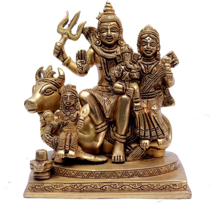 Lord Shiva Family Idol Brass Idol | Deity Idol Exclusive Collection - Image 1