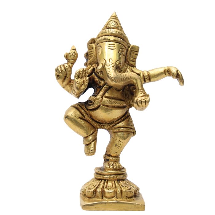 Dancing Ganesha God Idol Brass Idol | Deity Idol Exclusive Collection - Image 1