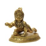 Super Fine Finish Bal Krishna (Lalla) Brass | Lord Krishna Murti Symbol of Love, Joy & Spiritual Devotion