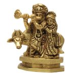 Radha Krishna Super Fine Finish Brass | Authentic Hindu Deity Statue Divine Blessings Symbolism