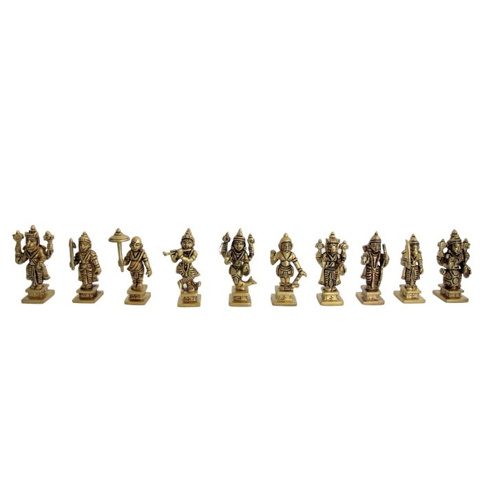 Lord Vishnu Dashavatara Brass Handicarft Art of  Idol | Deity Idol Exclusive Collection - Image 1