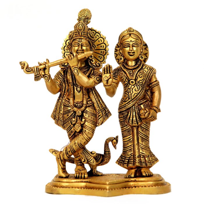 Radha Krishna Brass Idol | Deity Idol Exclusive Collection - Image 1