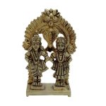 Vitthal Rukmani Brass Statue Carving Work Murti | Vitthal Rukmani Divine Couple for Marital Bliss & Devotion