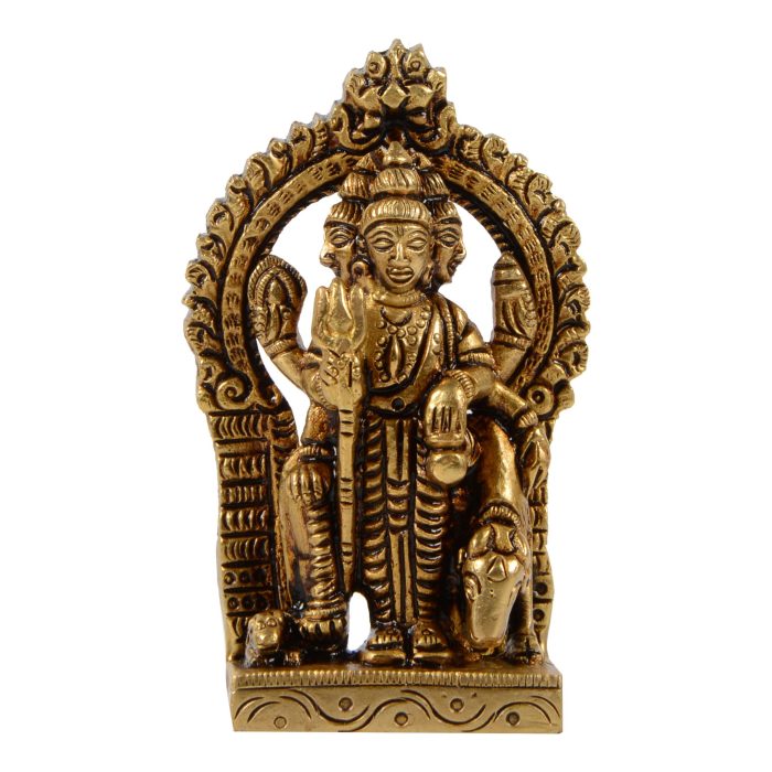 Dattatreya Idol Brass Murti Decor Idol | Deity Idol Exclusive Collection - Image 1