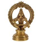 Frame Ayyapa Idol Brass | Authentic Hindu Deity Statue for Sacred Worship