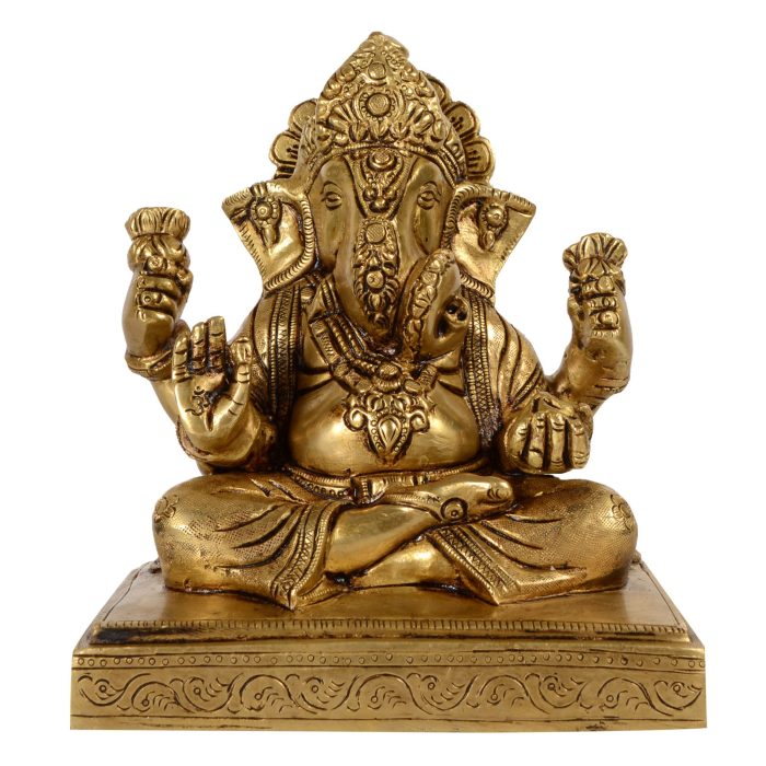 Dagdu Ganesh Idol Brass Idol | Deity Idol Exclusive Collection - Image 1