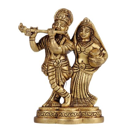 Radha Krishna God Small Idol Brass Idol | Deity Idol Exclusive Collection