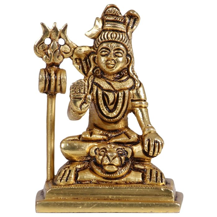 Brass Shiv Shankar Idol for Home Office Temple Handicraft Brings Prosperity,  Idol | Deity Idol Exclusive Collection - Image 1