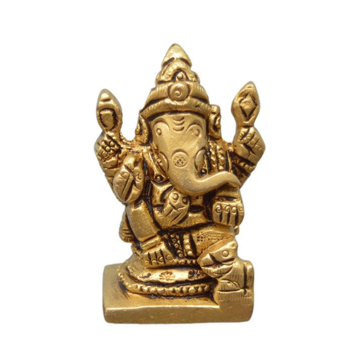 Ganesha God Idol Small Brass Idol | Deity Idol Exclusive Collection - Image 1