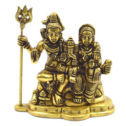Shiv, Parvati and Ganesha Family Statue Idol | Deity Idol Exclusive Collection
