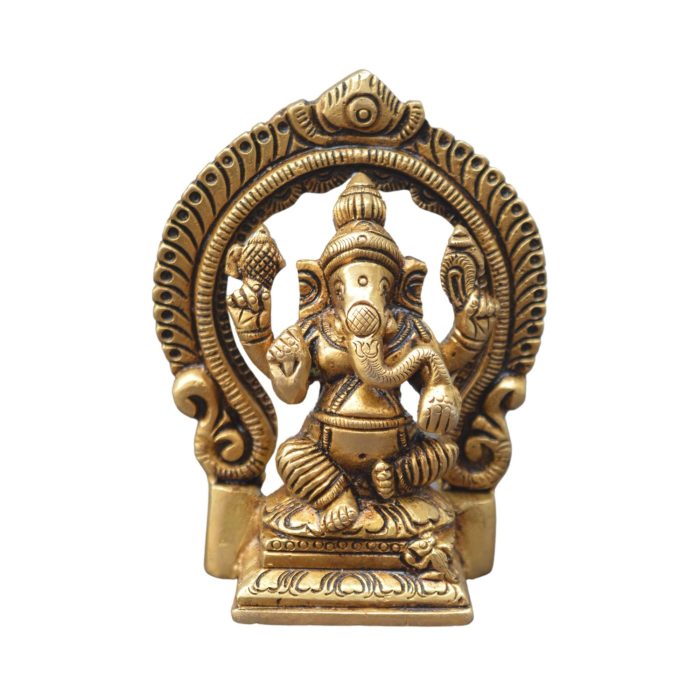 Ganpati Brass Idol Murti Statue Idol | Deity Idol Exclusive Collection - Image 1