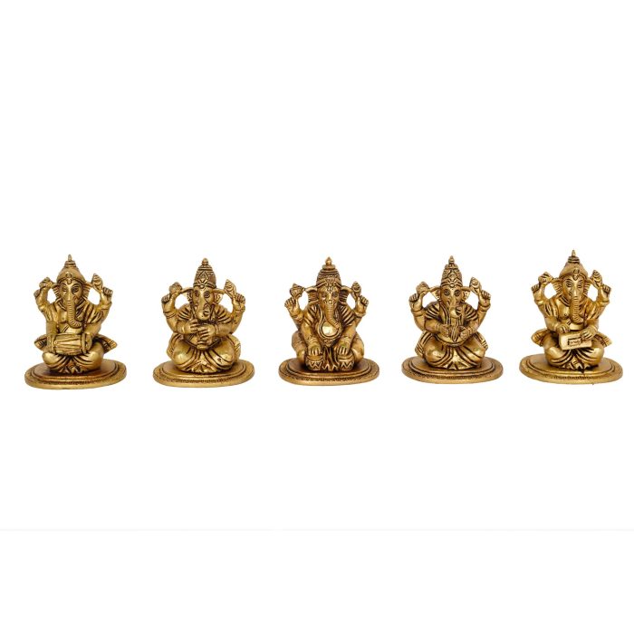 Ganesh Set Brass Idol | Deity Idol Exclusive Collection - Image 1