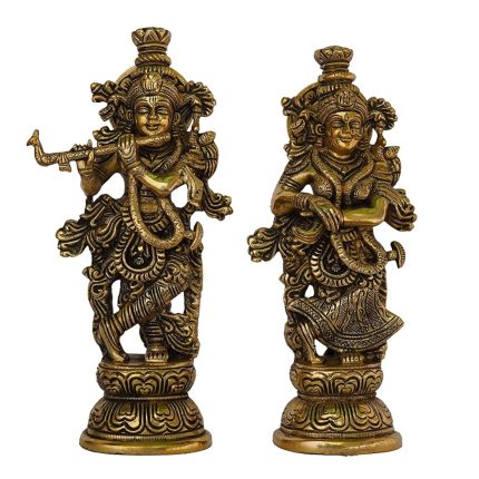 Standing Radha Krishna Brass Idol | Deity Idol Exclusive Collection