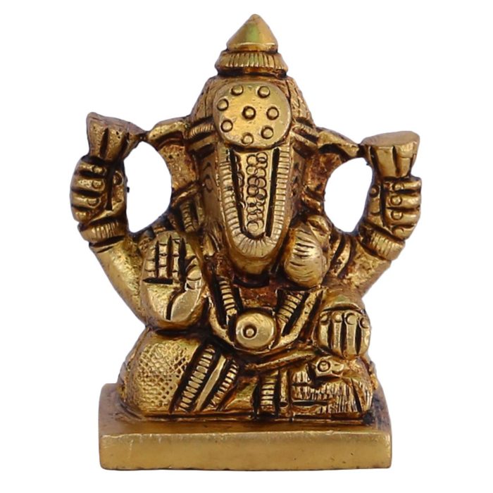 Dagdu Ganesh God Brass Idol | Deity Idol Exclusive Collection - Image 1