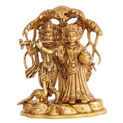 Radha Krishna Under Tree Brass Idol | Deity Idol Exclusive Collection