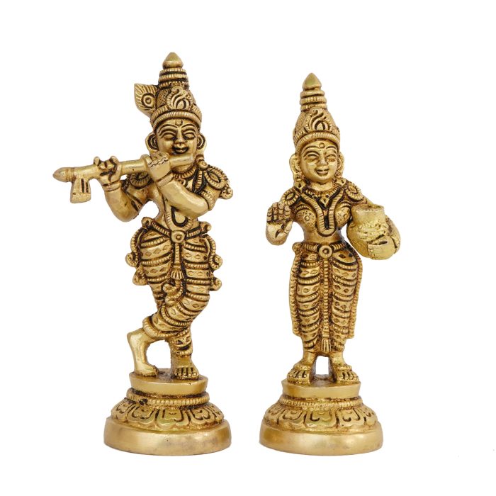 Radha & Krishan Brass Idol | Deity Idol Exclusive Collection - Image 1