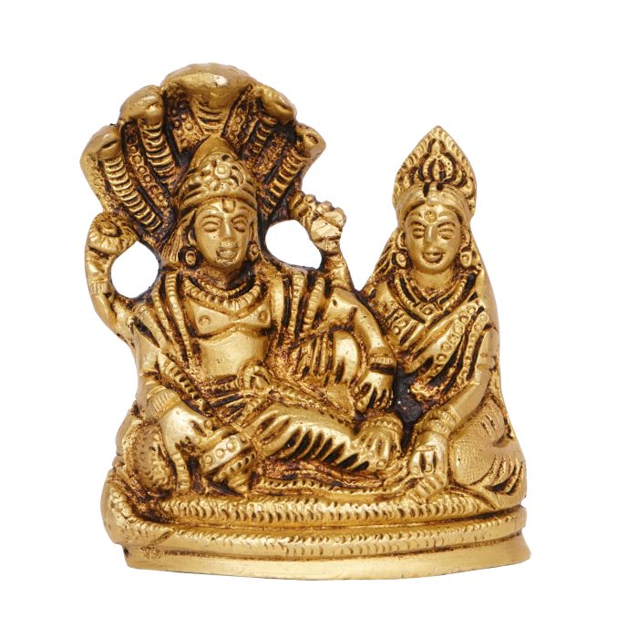 Vishnu & Laxmi Brass Idol | Deity Idol Exclusive Collection - Image 1