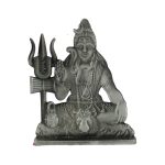 White Metal Shiv Idol for D&eacute;cor Home and Car Dashboard 2.3&Prime; Inch | Premium Car Dashboard Shiva Murti for Divine Protection