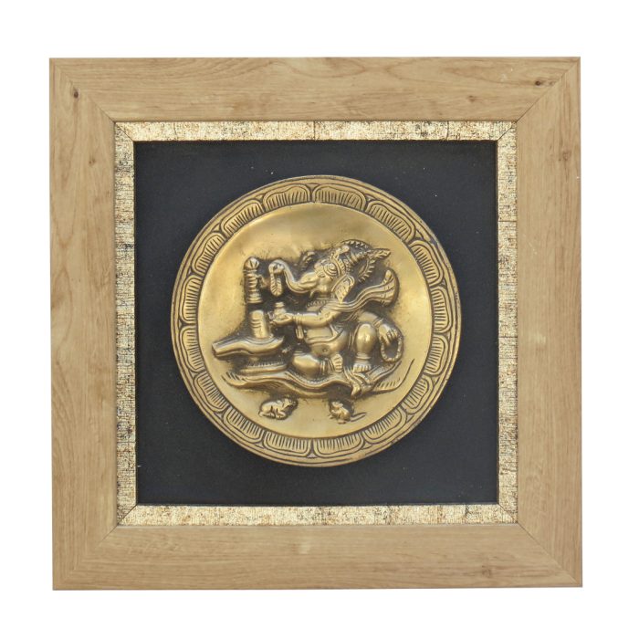 Shivling Pooja Ganesha Frame Brass & Resin  Idol | Deity Idol Exclusive Collection - Image 1