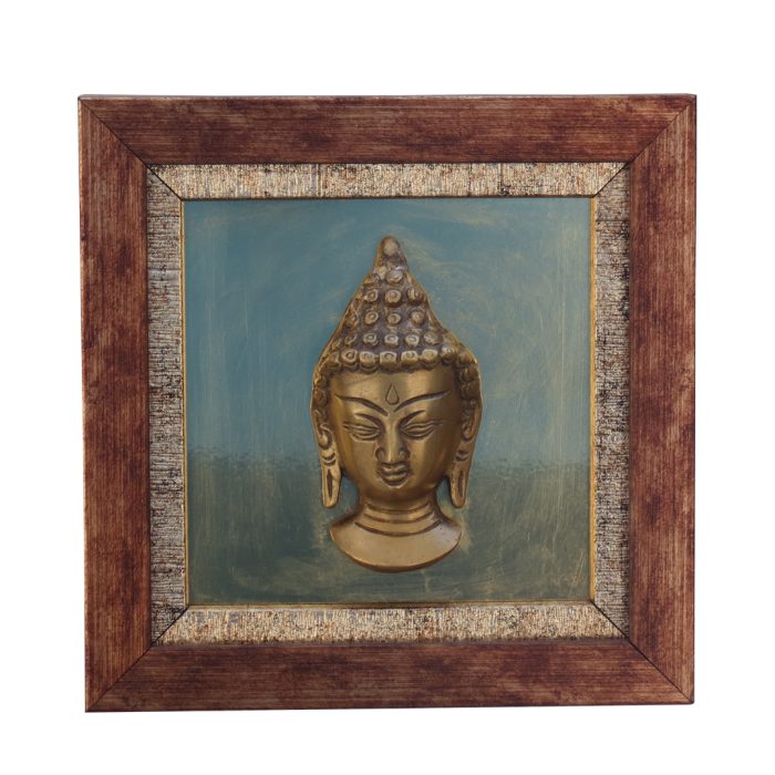 Buddha Face Frame Brass & Resin Idol | Deity Idol Exclusive Collection - Image 1