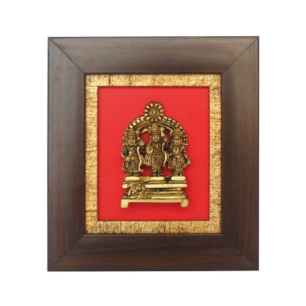 Ram Darbar Frame Brass & Fiber For Home Decor Art 7.2″ Inch Idol | Deity Idol Exclusive Collection