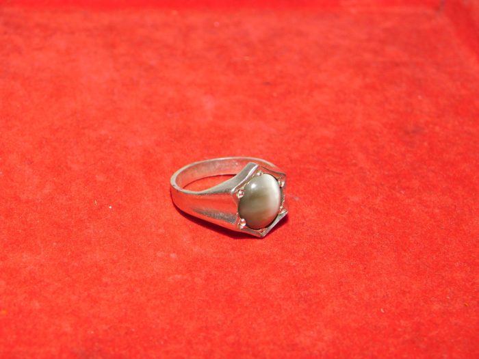 Cat Eye Silver Ring 5.0 Ct Navgraha Certified - Navgraha - Image 2