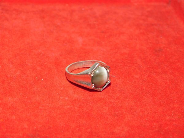 Cat Eye Silver Ring 5.0 Ct Navgraha Certified - Navgraha - Image 2