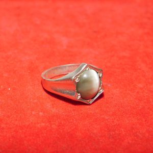 Cat Eye Silver Ring 5.0 Ct Navgraha Certified - Navgraha