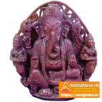Ruby Ganesha Idol 7 Inch – Hand-Carved Natural Ruby Gemstone Spiritual Statue – Navgraha.in