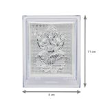 Ganesha 999 Pure Silver Foil Frame (Decorative Puja Gift)