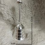 German Silver Hand Held Pooja Bell (Ritual Prayer Bell)