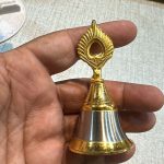 Golden Silver Temple Bell Ghanti - 3 Inch (Pooja Ritual Bell)