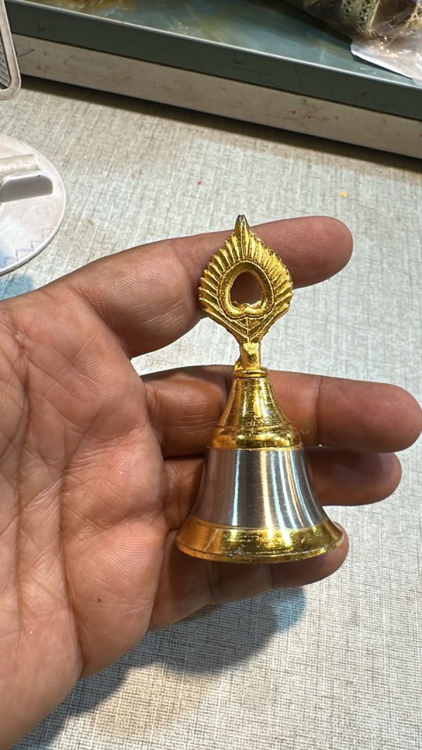 Golden Silver Temple Bell Ghanti Pooja Bell 3 Inch – Navgraha.in