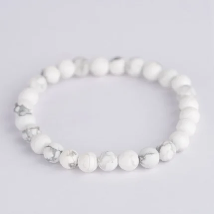 Calming Tranquility Howlite Bracelet – Stress Relief & Emotional Balance Jewelry – Navgraha.in