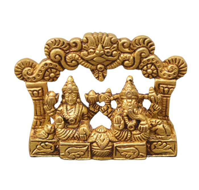 Kaman Ganesh Laxmi Sitting Brass Idol | Deity Idol Exclusive Collection - Image 1